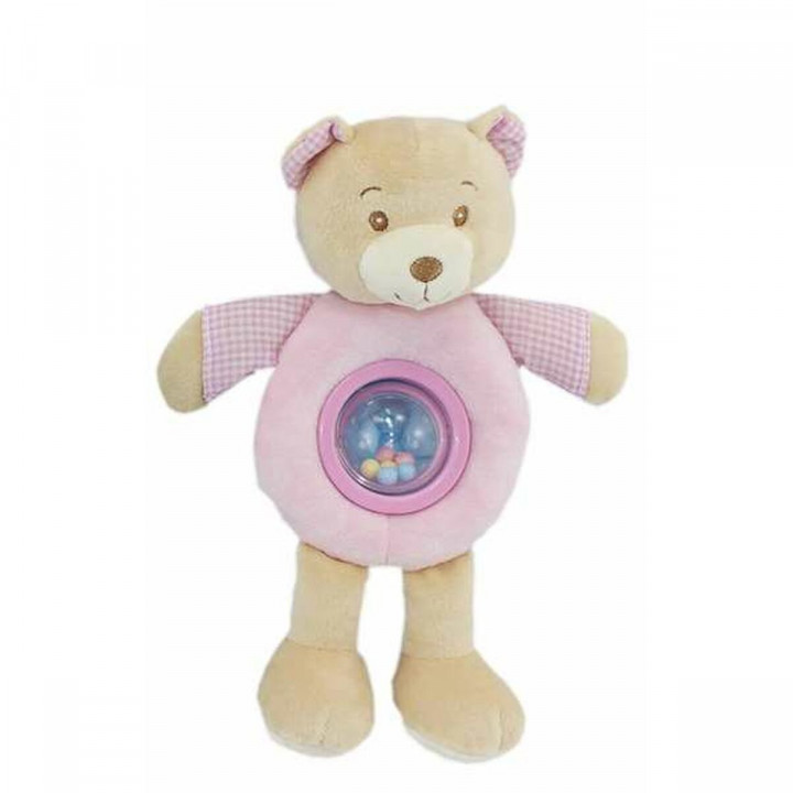 Peluche Sonajero Lulu Rosa Oso 25cm