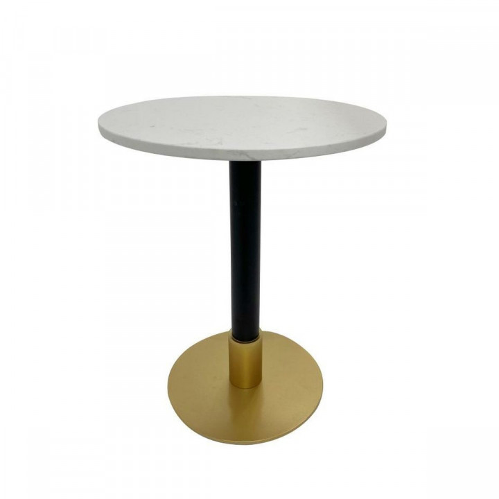 Table d'appoint DKD Home Decor Blanc Noir Doré 50 x 50 x 61 cm