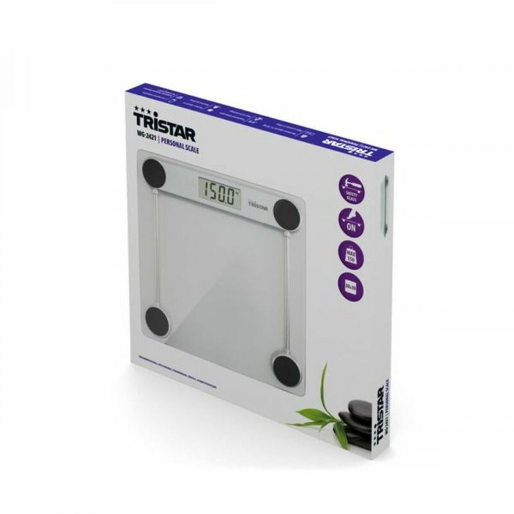 Digital Bathroom Scales Tristar WG-2421 Báscula Black Transparent 150 kg