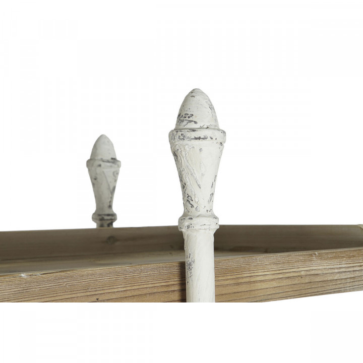 Scaffale DKD Home Decor Bianco Naturale Metallo Abete Legno di abete 40 % Metallo 190 x 40 x 200 cm