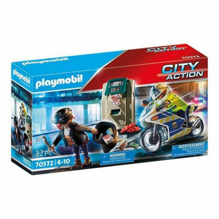 Playset City Action Police Motorbike Playmobil 70572 32 Pièces (32 pcs)