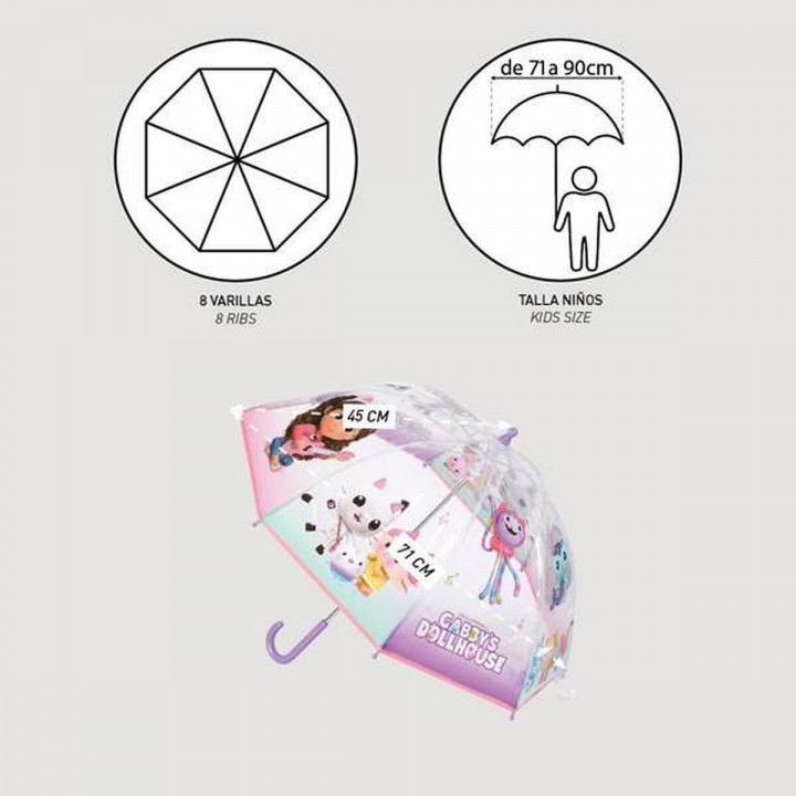 Umbrella Gabby's Dollhouse Lilac Ø 71 cm 45 cm