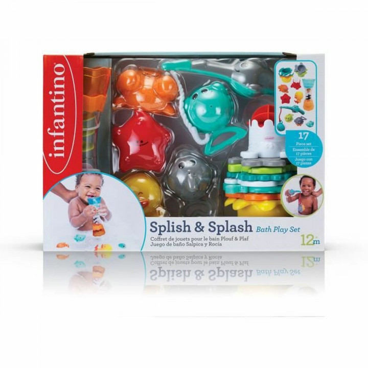 Set de Juguetes para el Baño Infantino Bath Set 17 Piezas acuático
