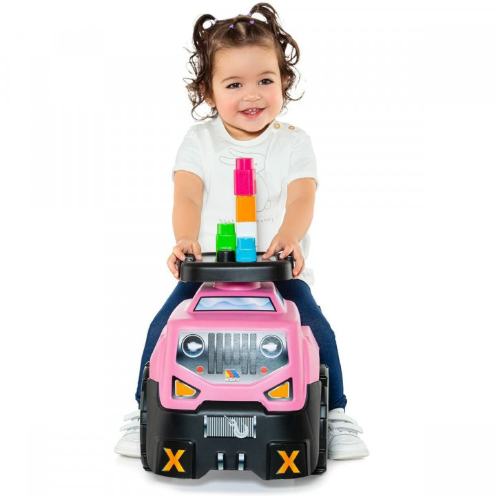 Tricycle Moltó 3x1 Wheels & Blocks 10 Pièces 89 cm Rose