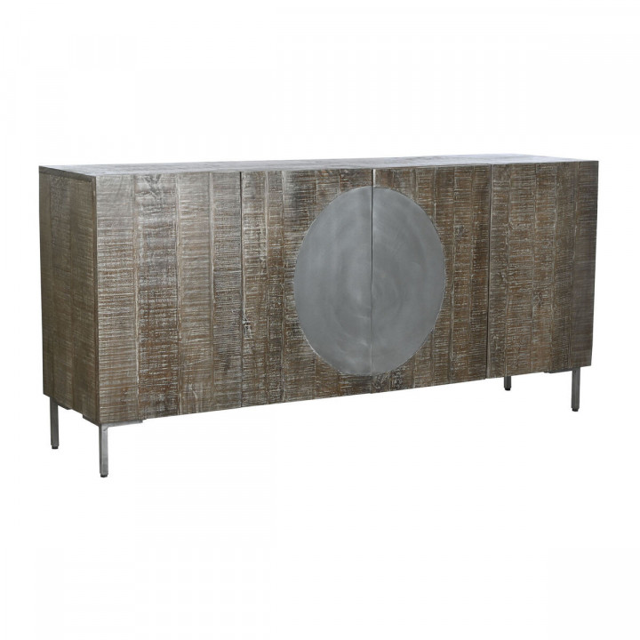 Buffet DKD Home Decor Brun foncé Gris foncé Métal Bois de manguier 180 x 40 x 80 cm