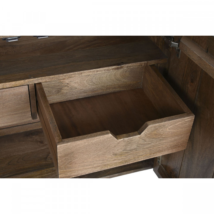 Dressoir DKD Home Decor Donkerbruin Donker grijs Metaal Mangohout 180 x 40 x 80 cm