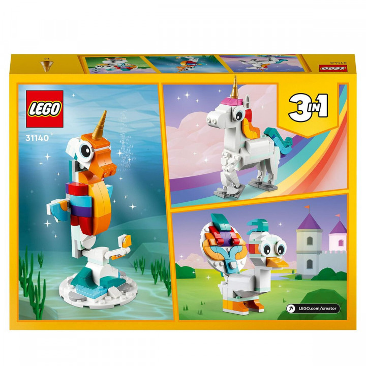 Juego de Construcción Lego Creator Magic Unicorn 31140 3 en 1 145 Piezas