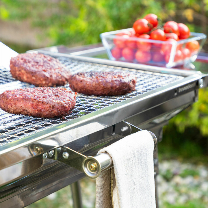 Barbecue Pieghevole in Acciaio Inossidabile a Carbone ExelQ InnovaGoods Acciaio inossidabile (Ricondizionati B)