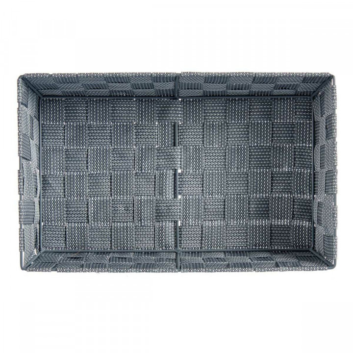 Panier Multi-usages Kipit Gris Polyester Tissu Tressée 3,8 L (18 Unités)