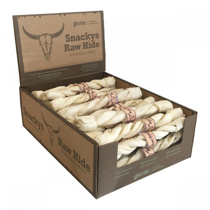 Snack para Perros Gloria Twin Stick Rawhide Ternera Masticable 50 Unidades