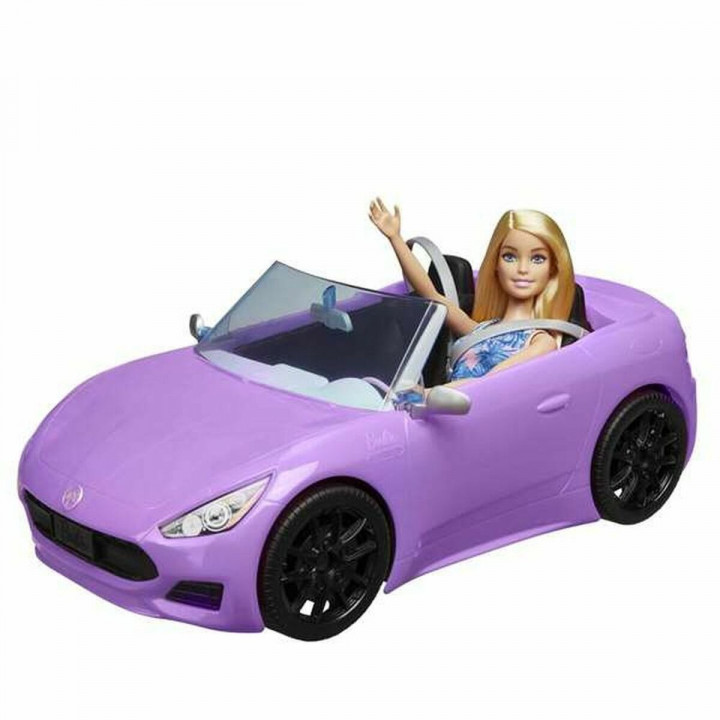 Bambola Barbie And Her Purple Convertible