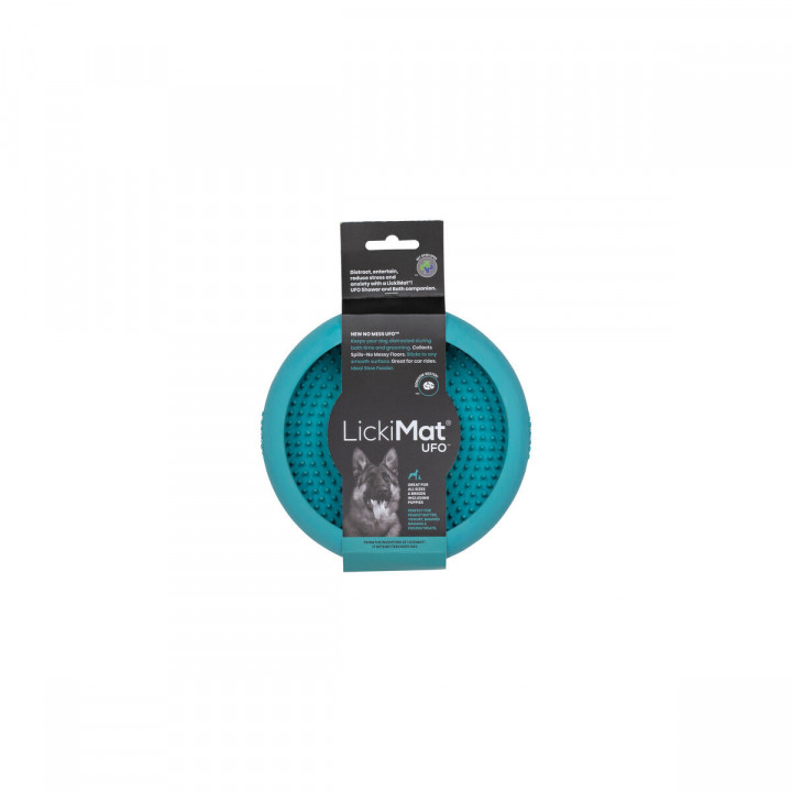 Dog Feeder Lickimat Turquoise Rubber