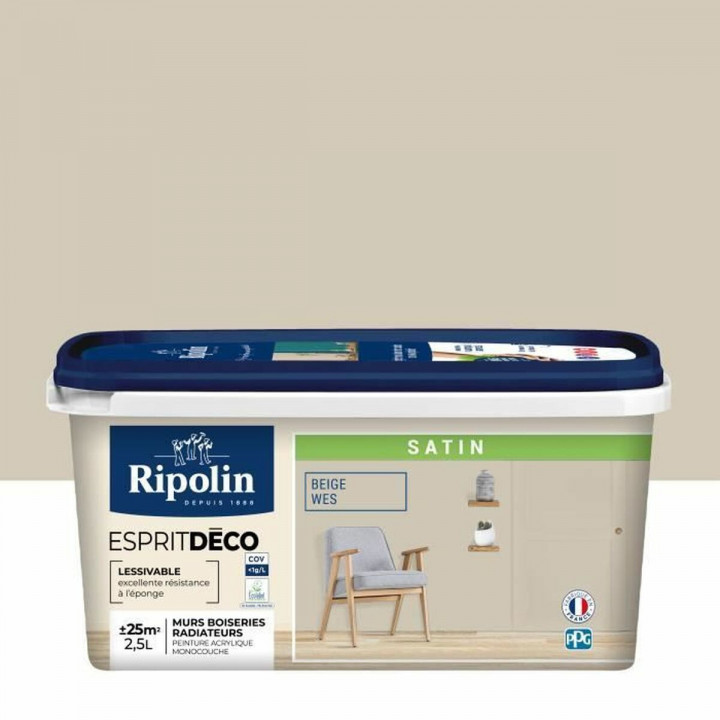 Peinture d'Apprêt Ripolin Beige Satiné 2,5 L