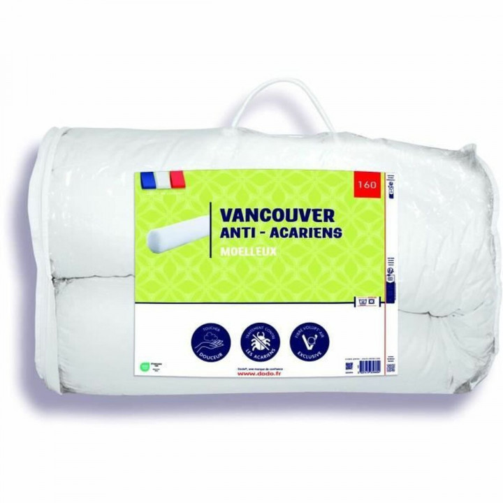 Kussen DODO Vancouver Wit 160 cm Anti-stofmijt