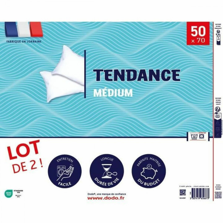 Kussen DODO Tendance Wit 50 x 70 cm 2 Stuks