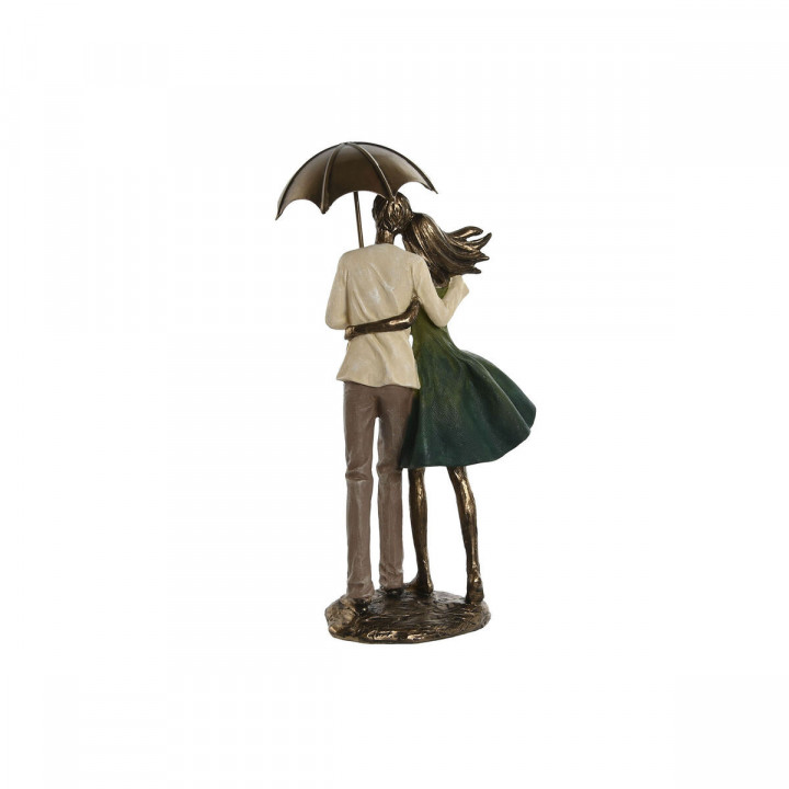 Decoratieve figuren Home ESPRIT Groen Gouden Koppel 12,5 x 8 x 25,5 cm