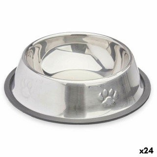 Dog Feeder Mascow Grey Silver Rubber Metal 18 x 4,5 x 18 cm 35 x 0,03 x 25 cm (24 Units)