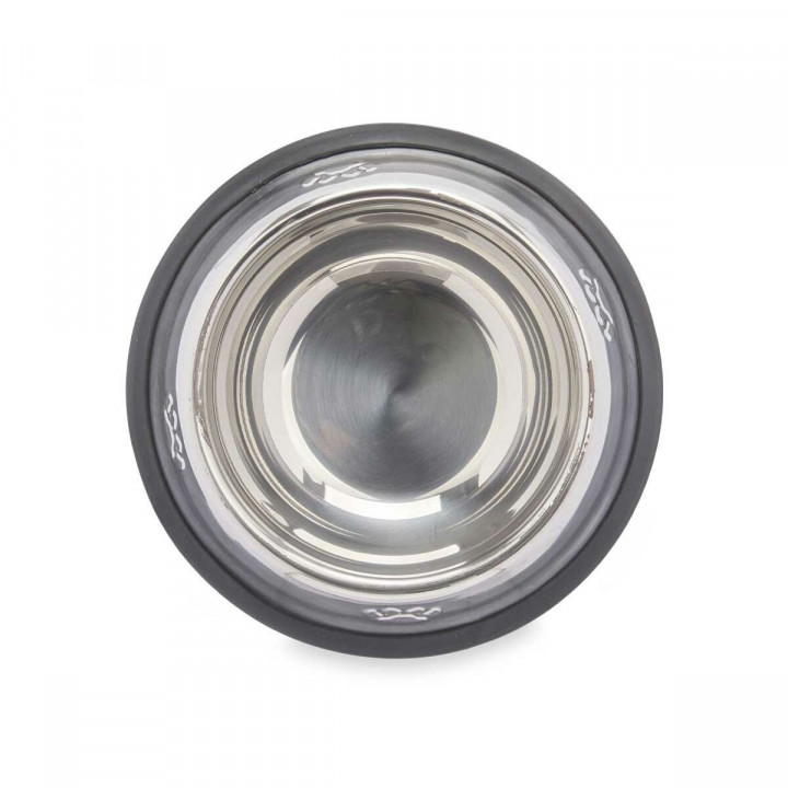 Futternapf für Hunde Mascow Grau Silberfarben Gummi Metall 18 x 4,5 x 18 cm 35 x 0,03 x 25 cm (24 Stück)