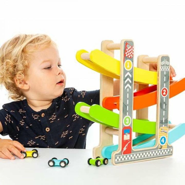 Houten Racebaan met Hellingen voor Auto Moltó