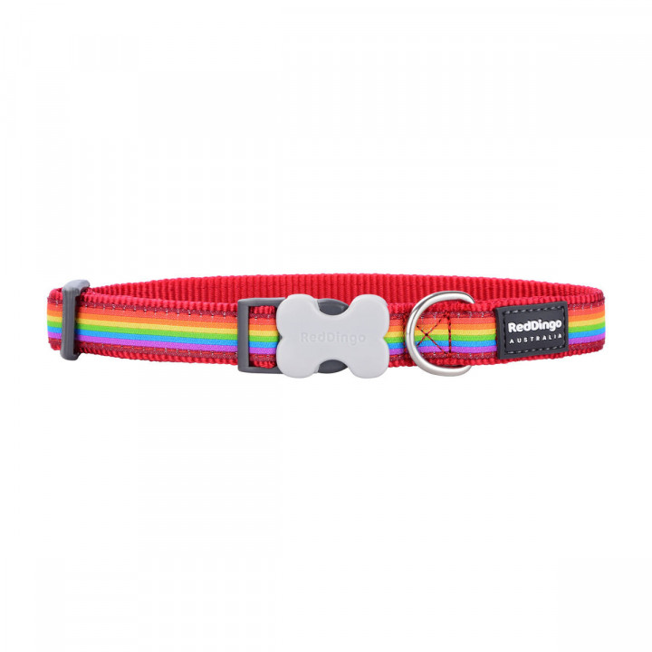 Collare per Cani Red Dingo STYLE RAINBOW 15 mm x 24-36 cm