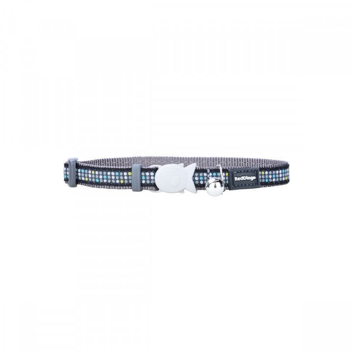 Hondenhalsband Red Dingo STYLE MODERN ON COOL GREY 15 mm x 24-36 cm 24 × 36 CM