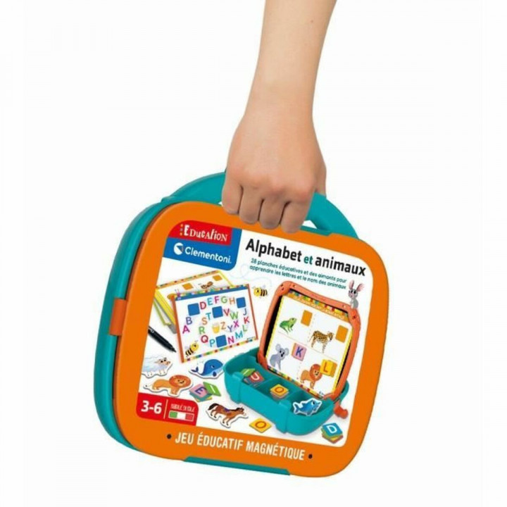 Jeu de société Clementoni Magnetic Letters & Animals Case 27 x 23 x 5 cm 28 x 6 x 24 cm