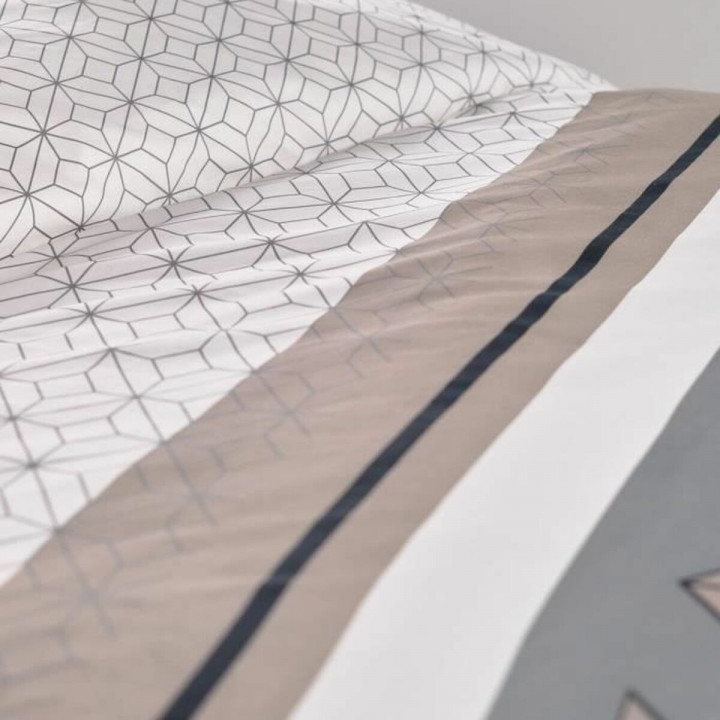 Set di copripiumino TODAY Beige 240 x 200 cm Geometrico