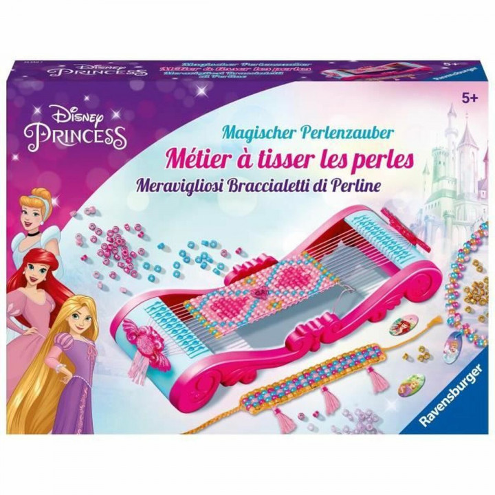 Kit per Creare Braccialetti e Collane Ravensburger Disney Princesses loom Fashion creation Plastica
