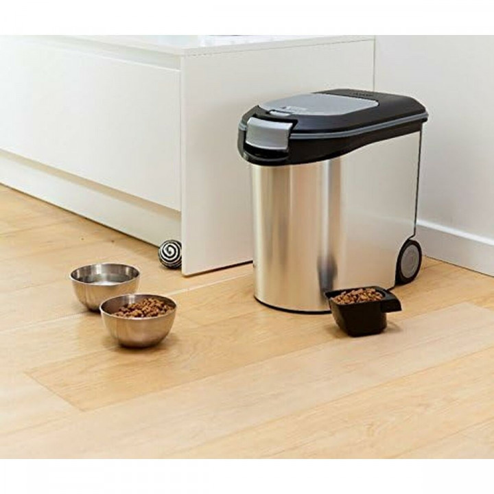 Contenitore di Metallo per Cibo per Cani Curver Argentato polipropilene 35 L 12 kg