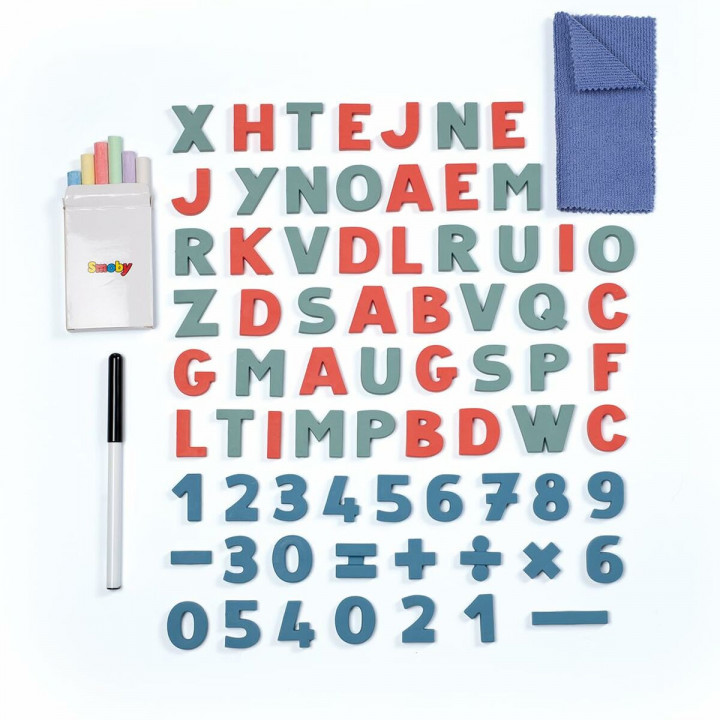 Dubbelzijdig krijtbord Smoby Opvouwbaar 80 Onderdelen 105 x 49 x 52 cm