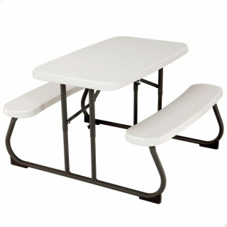 Picnic table Lifetime Foldable Cream Steel 82,5 x 90 x 53,5 cm