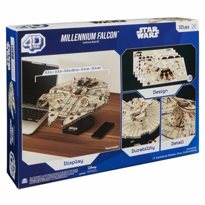 Bouwspel Star Wars Millennium Falcon 223 piezas 43 x 31,4 x 22,4 cm Grijs Multicolour
