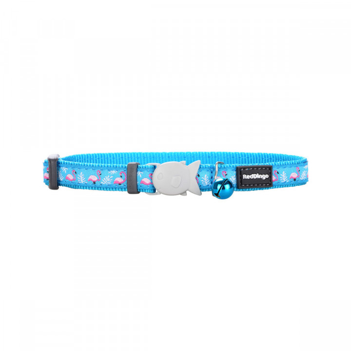 Hundehalsband Red Dingo STYLE FLAMINGO türkis 31-47 cm