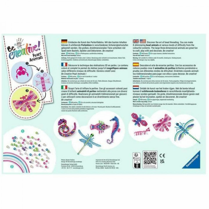 Vaardigheidsspel Ravensburger Be creative! Pearls Animals