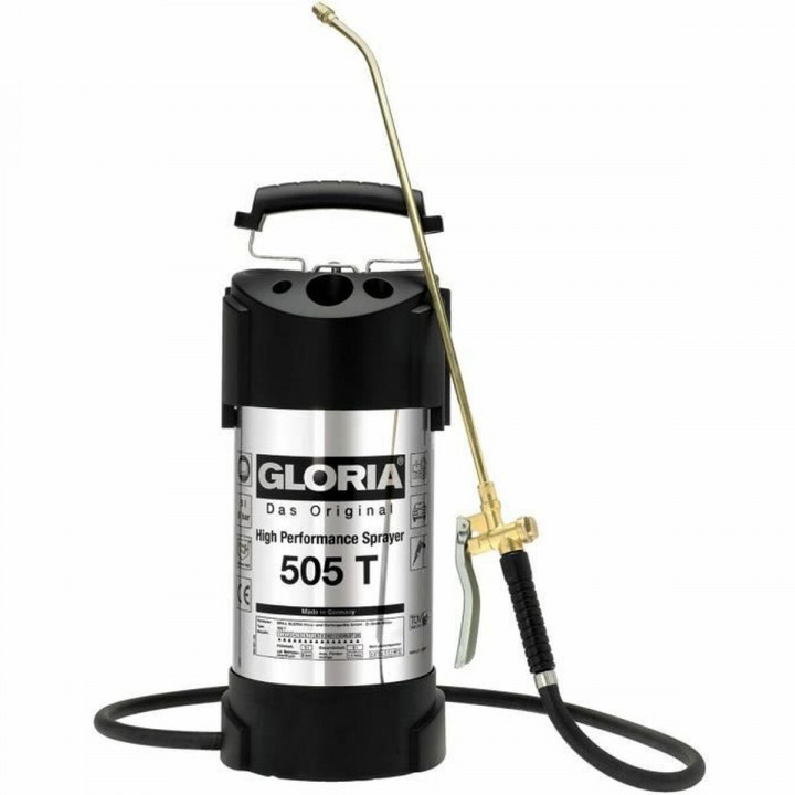 Druckzerstäuber für den Garten Gloria 505t Edelstahl Messing 6 BAR 5 L