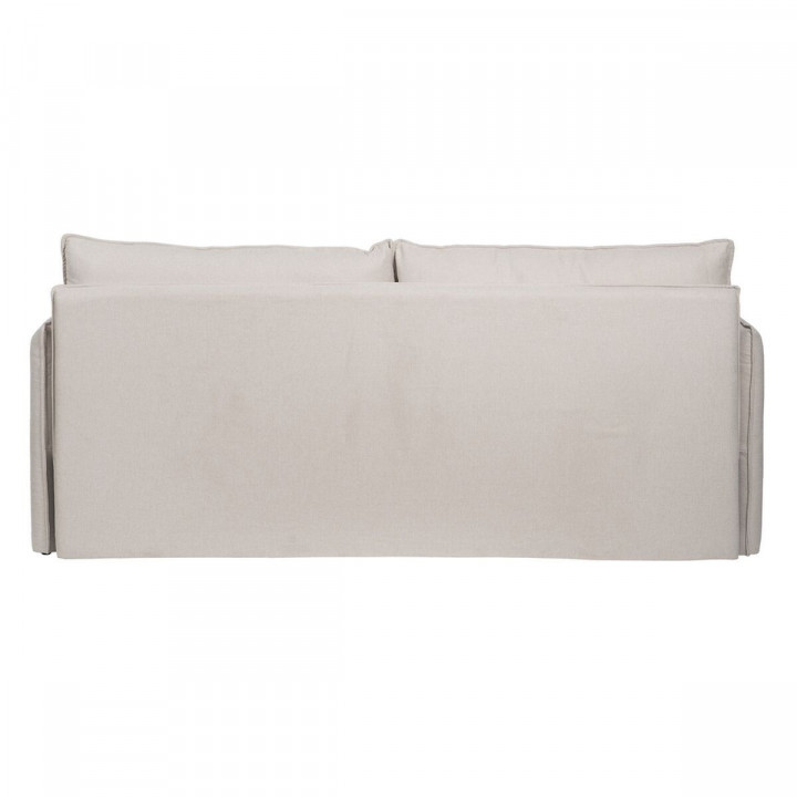 Sofa Beige Polyester Linen 210 x 93 x 95 cm