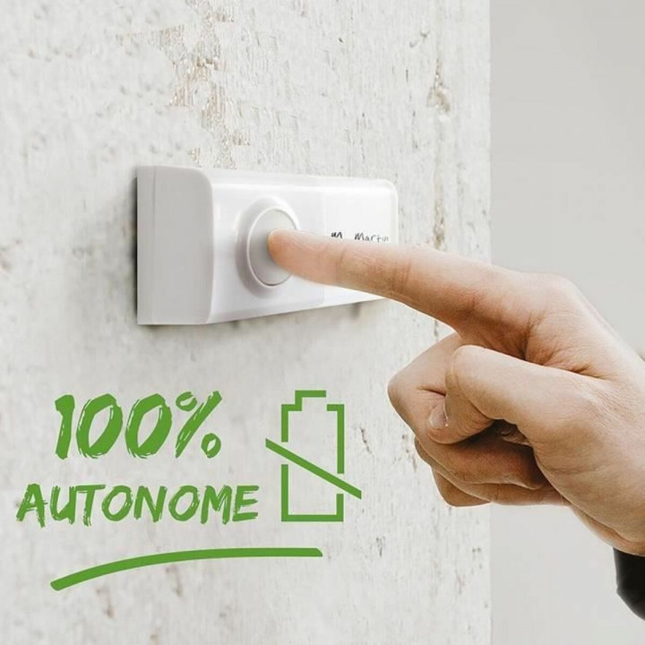 Draadloze Deurbel met Knop SCS SENTINEL EcoBell 100 100 m