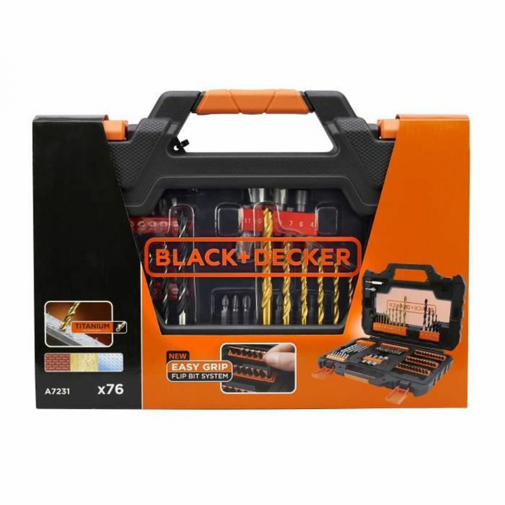 Drill bits and tits set Black & Decker A7231 76 Onderdelen