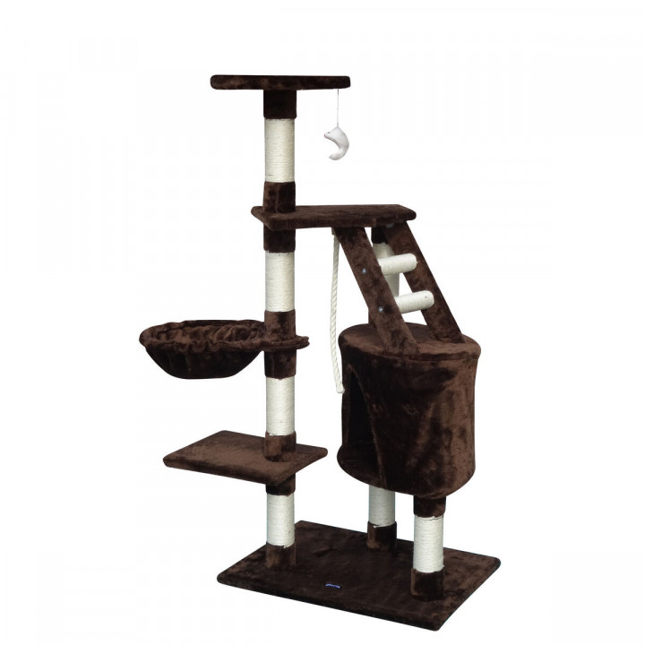 Cat scratching post Gloria 55 x 40 x 120 cm Brown Wood Paper Sisal