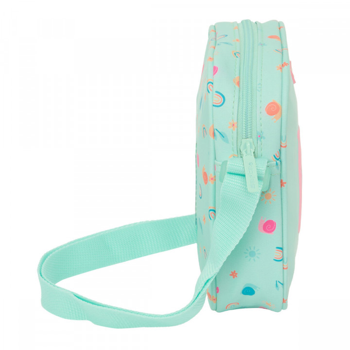 Schoudertas Safta Slak Turkoois 16 x 18 x 4 cm