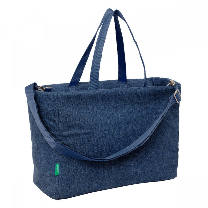 Borsa Benetton Denim Azzurro 40 x 31 x 17 cm