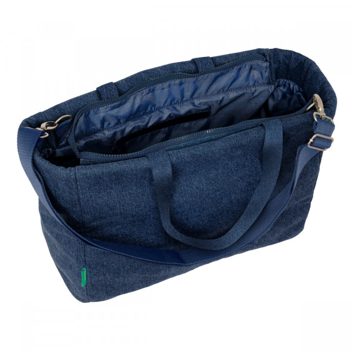 Borsa Benetton Denim Azzurro 40 x 31 x 17 cm