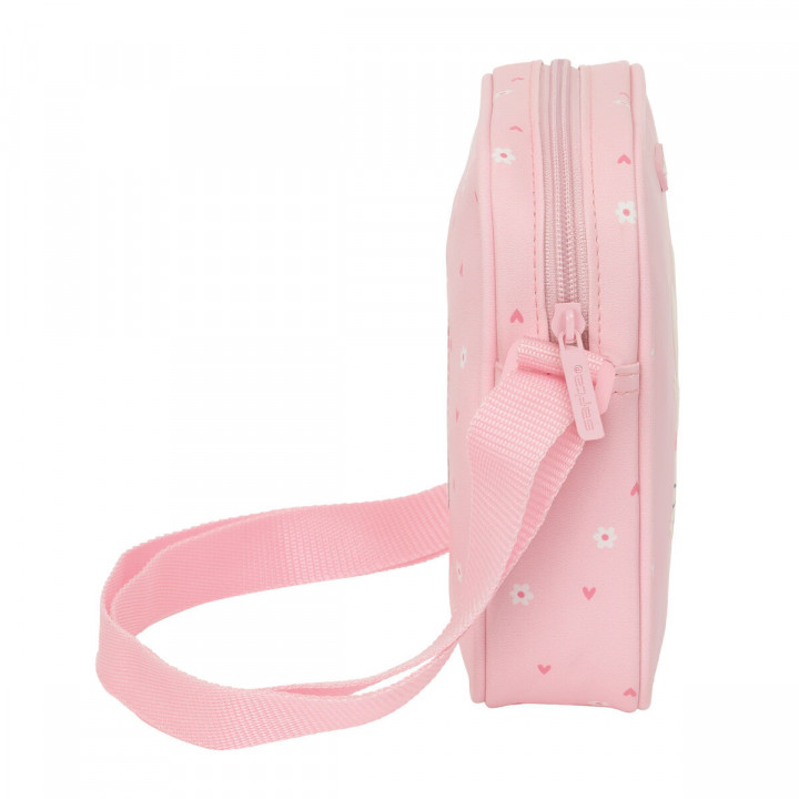 Shoulder Bag Safta Rabbit Pink 16 x 18 x 4 cm