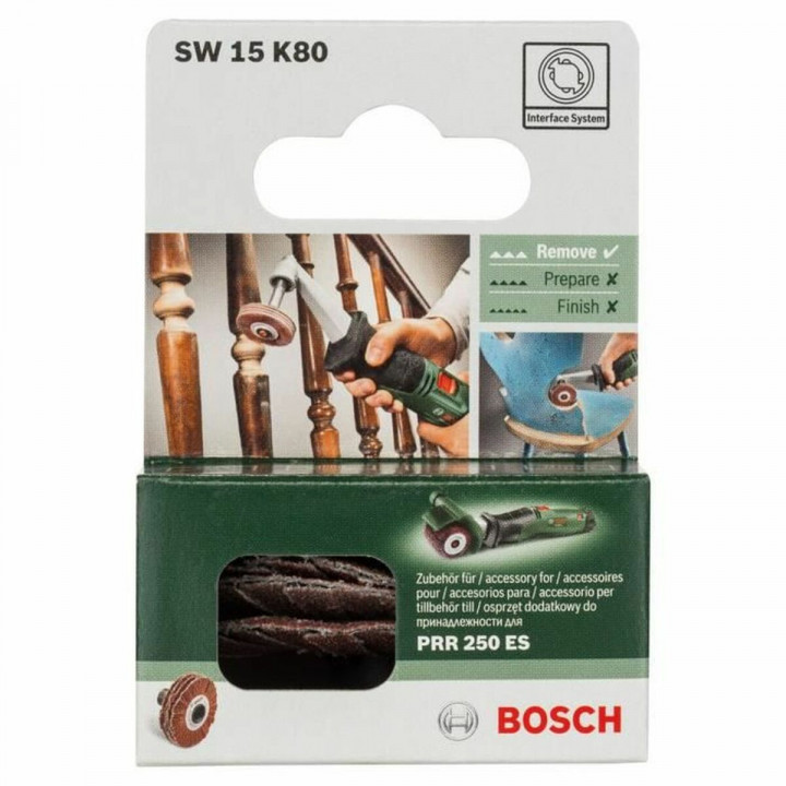Spazzola Abrasiva BOSCH SW 15 K80 Cilindro