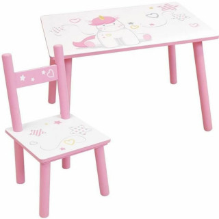 Set met kindertafel en stoelen Fun House UNICORN