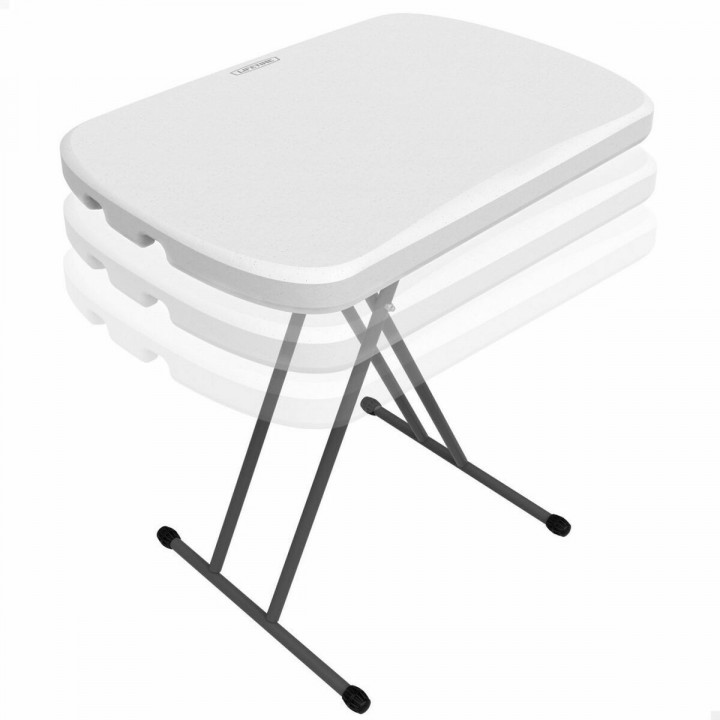 Table Klapptisch Lifetime 66 x 71 x 46 cm Weiß Stahl HDPE