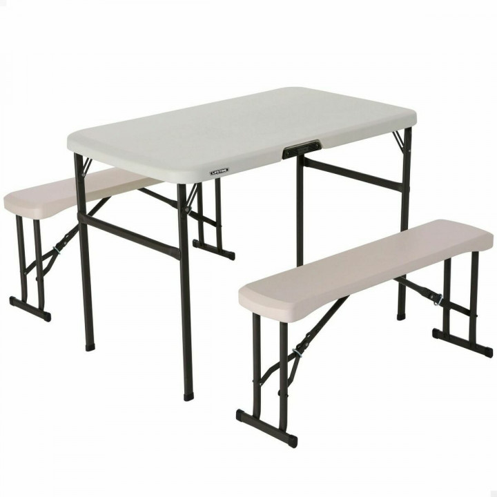 Tafel met stoelen Lifetime Crème 106 x 61 x 74 cm