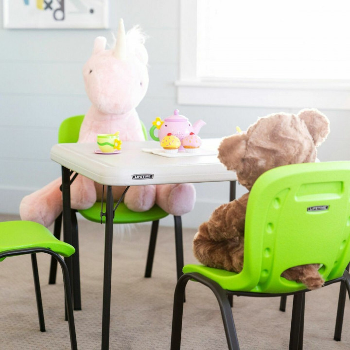 Mesa Infantil Lifetime Plegable Blanco Acero Plástico 61 x 61 x 53,5 cm