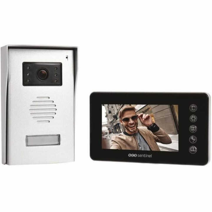 Interphone Vidéo Intelligent SCS SENTINEL VisioFirst 4.3 Noir noir Aluminium ABS