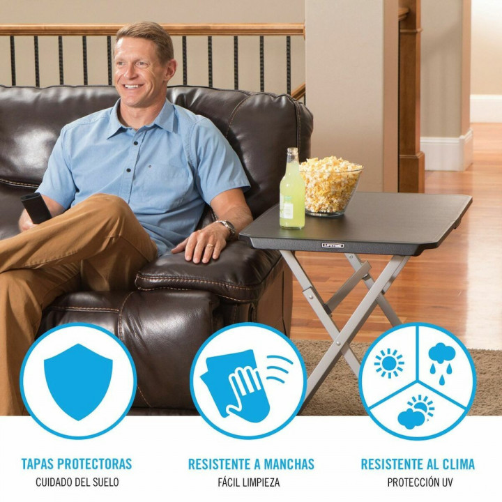 Vouwtafel Lifetime Zwart Staal Plastic 75 x 50,5 x 66 cm